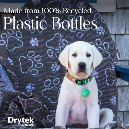 Delilah Home Drytek Dog Towel, Faster Drying, Ultra Absorbent & Odor-Resistant Dog Drying Towel Made from Recycled Bottles, Large 30x54, Quick-Dry & Sand-Resistant for Bath, Beach & Travel (Black)