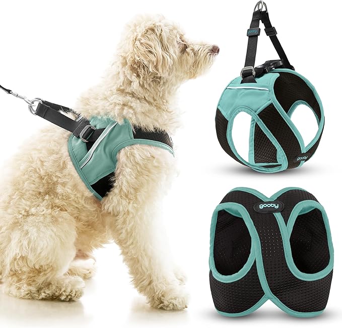 Gooby Escape Free Easy Fit X Step in Dog Harness - Seattle Blue, Medium