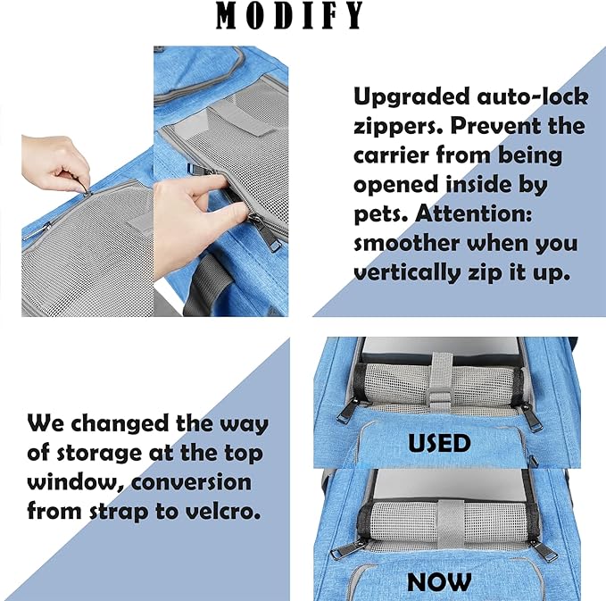 GAPZER Pet Carrier for Large and Medium Cats, Soft-Sided Pet Carrier for Big Medium Cats and Puppy, Dog Carriers Cat Carriers Pet Privacy Protection Travel Carriers