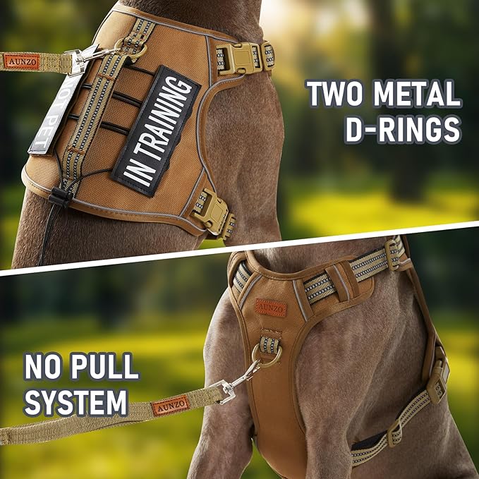 No-Pull Adjustable Dog Harness for Small Dogs,Easy Control with Handle, for Havanese Chihuahua Puggle etc, Inescapable, Ez Walking, Safe Reflective Strips, No Rub,No Choke, Army Green, S