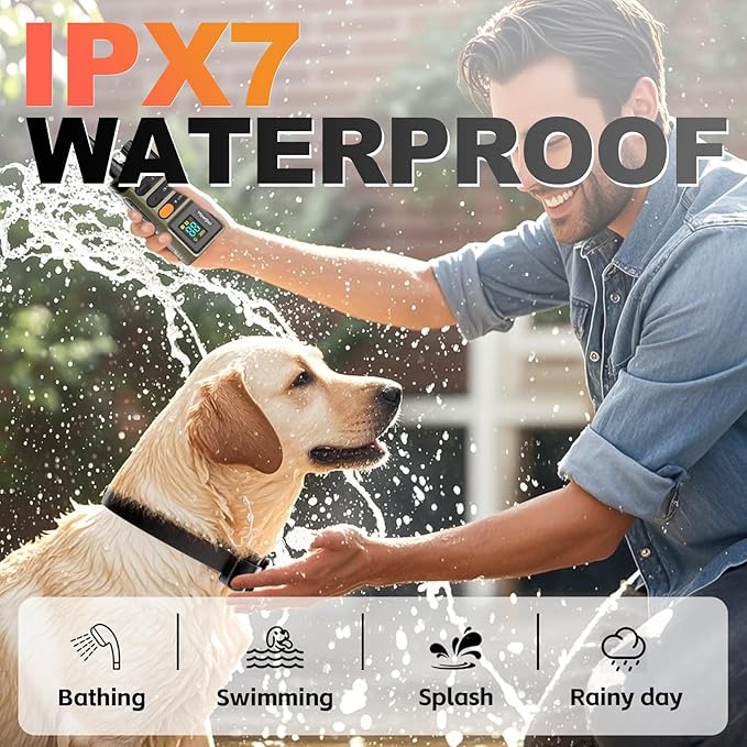 MawrPet Dog Training Collar with Remote-5200FT, Dog Shock Collar with IPX7 Waterproof, Shock, Vibration, Beep, E-Collar for Dogs Training, Rechargeable, Suitable for All Breeds of 15-120lbs