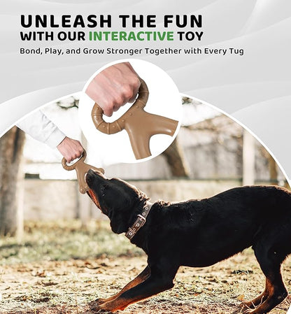 IPTPAS Durable Dog Chew Toy for Aggressive Chewers, Indestructible Nylon Bone with Beef Flavor, Dog Toy for Dental Care and Teeth Cleaning, Anxiety Relief for Small, Medium, and Large Dogs (Brown)