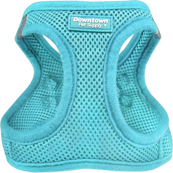 Downtown Pet Supply Step in Dog Harness No Pull, X-Large, Light Blue - Adjustable Harness with Padded Mesh Fabric and Reflective Trim - Buckle Strap Harness for Dogs