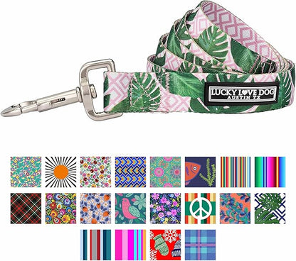 Lucky Love Dog Leash – Soft, Durable, and Comfortable Leash with Vibrant Patterns – Stylish and Long Lasting for Large Male and Female Dogs – Laguna, Large