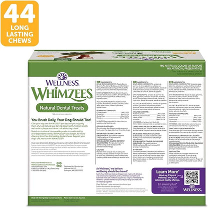 WHIMZEES Wellness Value Box Dog Dental Treats, Medium Size (44 Count)