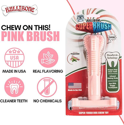 Bullibone Nylon Dog Chew Toy Spin-a-Bone - Interactive Dog Toy, Triggers Natural Instincts, and Improves Oral Health