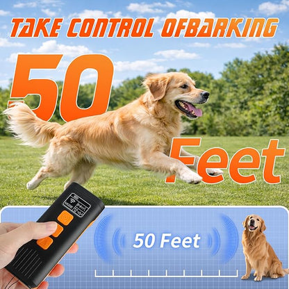 AILCK Dog Bark Deterrent Devices for Training Collar and Pet Supplies Ultrasonic Dog Whistle Corrector with Small and Medium Box Size Gentle Leader for Dogs with Instant Button Silencer Technology