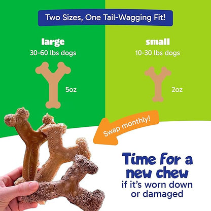 Chew'ems Durable Chew Toys for Small Dogs | Long-Lasting & Flavorful Chew Dog Toys, Small Dog Breeds | Chicken-Flavored