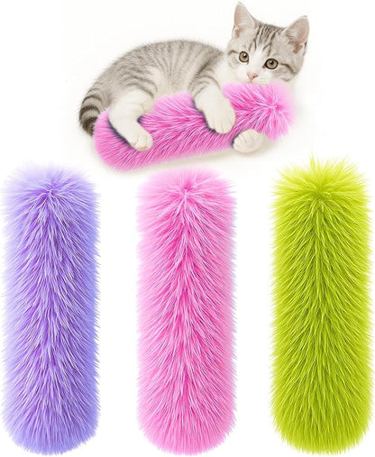 Petinstinct 3 Pack Cat Pillow Toys with Catnip, Soft Plush Crinkle Cat Kicker Toys, Interactive Indoor Kitten Chew Toys for Kitty Exercise, Catnip Toys, Promotes Self Play for All Breeds