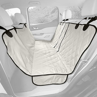4Knines Dog Hammock for Full Size Trucks & Large SUVs (XL, Tan) – Bench Seat Covers for Trucks with 60/40 Split Seats - Armrest & Seatbelt Access – Waterproof, Easy Install, Machine Washable