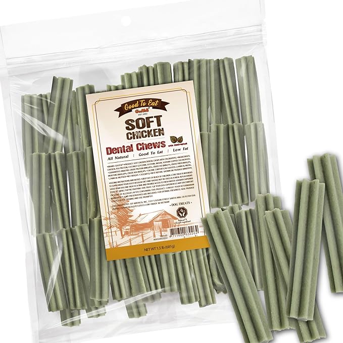 Gootoe Soft Dog Treats, Chicken Jerky - Dog Training Treats; High-Protein, Gluten-Free, Soft Jerky for Dogs, Hypoallergenic, Grain-Free, Dental Chews, 1.5 lb