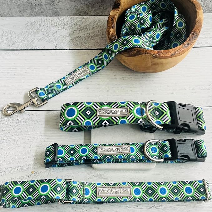 Lucky Love Dog - Adjustable Dog Collar with Easy Click Buckle for Medium, Durable, & Comfortable for Male & Female Dogs, Pet Collar for Puppies & Adult Dogs - Leo, Medium