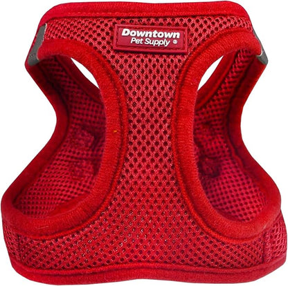 Downtown Pet Supply Step-in Dog Harness – No Pull, Adjustable Padded Mesh with Reflective Trim, Secure Buckle Strap – Comfortable & Breathable Small Dog Harness, XX-Small, Red