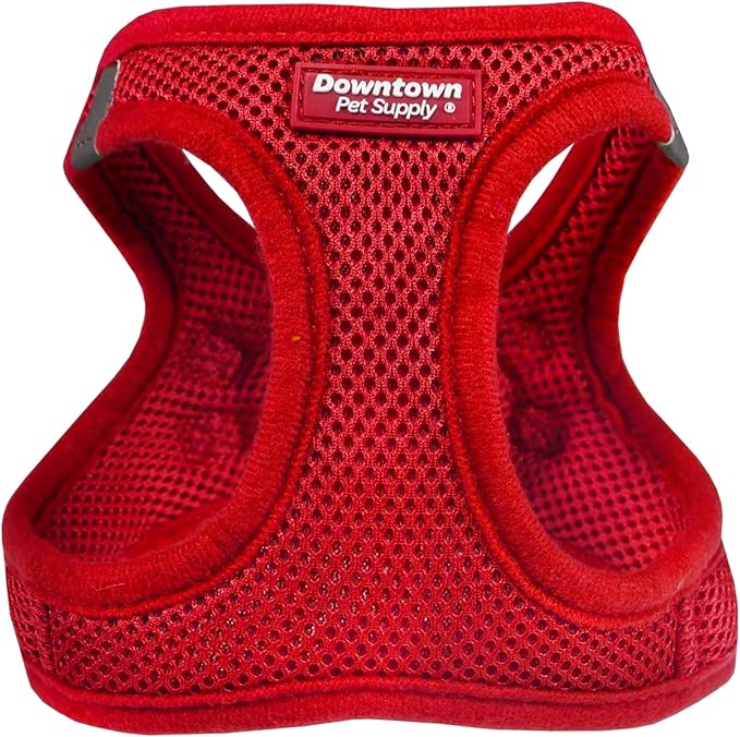 Downtown Pet Supply Step-in Dog Harness – No Pull, Adjustable Padded Mesh with Reflective Trim, Secure Buckle Strap – Comfortable & Breathable Small Dog Harness, XX-Large, Red