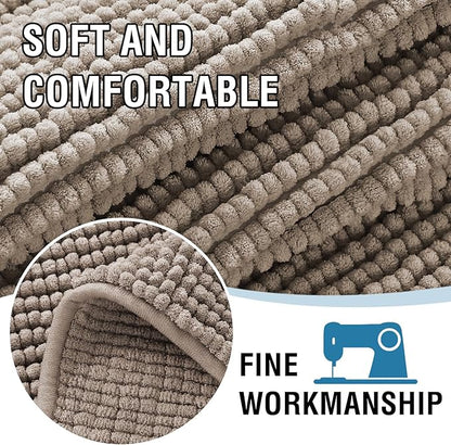 H.VERSAILTEX Plush Chenille Couch Cover for 3 Cushion Couch Anti Slip Washable Sofa Slipcovers Soft and Durable Furniture Protector for Dogs Cats Kids (27.5" x 59", Taupe)