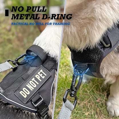 Tactical Dog Harness for Small and Medium Breeds, Air Dog Vest No Pull with Reflective Do Not Pet Patches, Breathable Dog Molle Vests for Training Walking Hunting Black