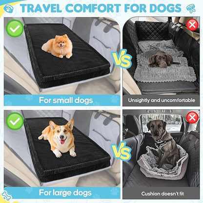 Dog Car Bed, Non-Slip Backseat Extender Pet Mat, Removable Washable Dog Bed for SUVs, Sedans & Trucks, Anti-Slip Travel Bed for Dogs, Easy Clean & Scratch-Proof & Comfort (56"x28.7")