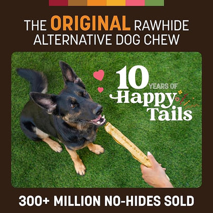 Earth Animal No Hide Chews - Long Lasting Rawhide Free Large Dog Chews Rolls, Chicken - 3 Count Value Pack