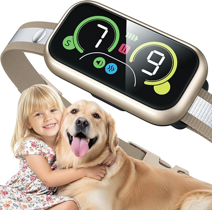Smart Bark Collar for Large, Medium & Small Dogs 5–150lbs, Instant Bark Control with 4 Effective Modes & 7 Sensitivity, Fast-Acting Anti Barking Device for Dogs, Ideal for Home & Outdoor Use