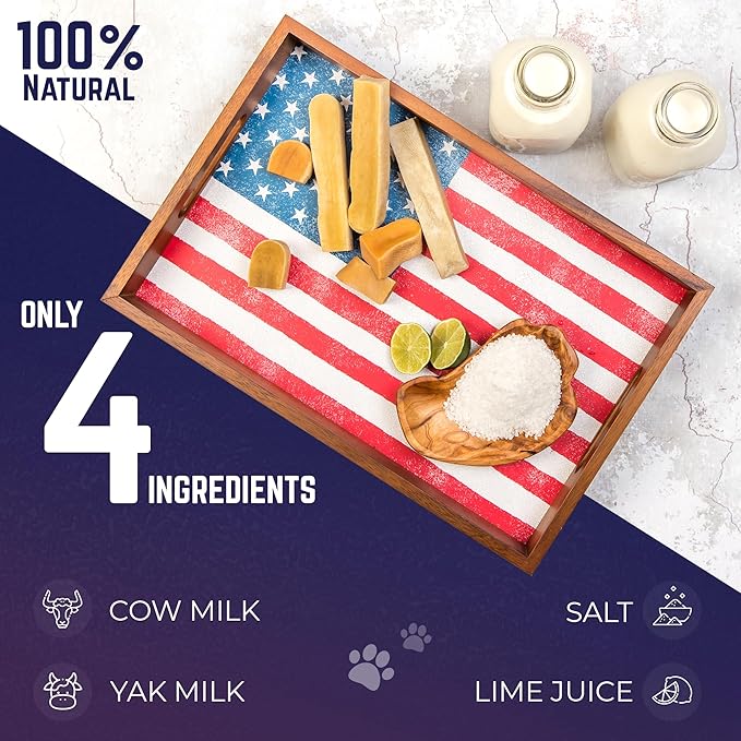 Devil Dog Pet Co. Himalayan Yak Cheese Dog Chews, Extra Large - 1 Pack, 100% Natural & Healthy, Lactose-Free, Long-Lasting Dog Treats, Premium Yak Milk Chew Bones for Dogs