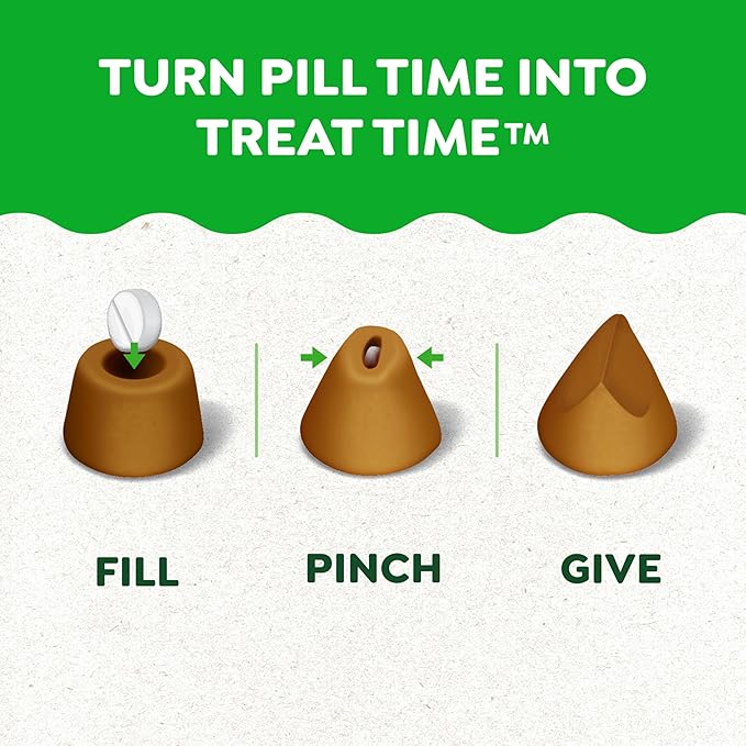 Greenies Pill Pockets, Small Size Dog Treats, Peanut Butter Flavor, 3.2 oz. Pouch