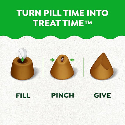 Greenies Pill Pockets, Small Size Dog Treats, Peanut Butter Flavor, 3.2 oz. Pouch