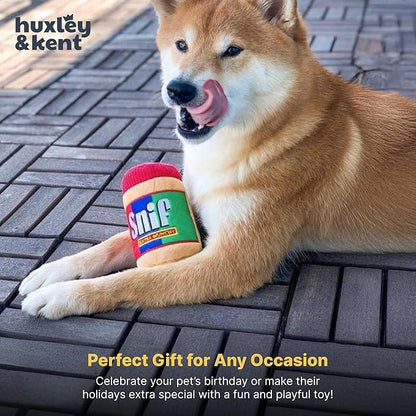 Huxley & Kent Funny Dog Toy w/Squeaker – Power Plush Squeaky Dog Toys for Small, Medium & Large Dogs – Soft Stuffed Animal for Indoor Play & Fetch - Snif, Small