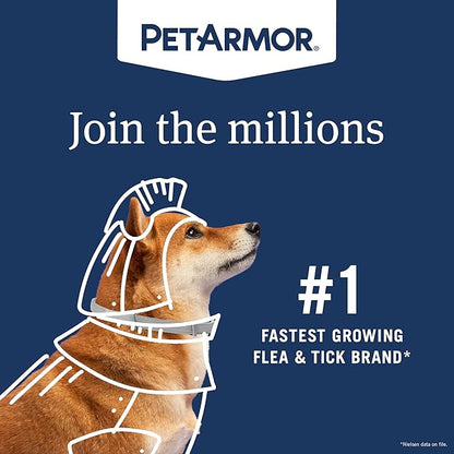PetArmor Extend Flea & Tick Treatment & Prevention Collar for Large Dogs Above 18 lbs., 8 Months of Protection, Odorless & Non-Greasy, Waterproof, Kills Fleas, Ticks, and Flea Larvae, 1 Count