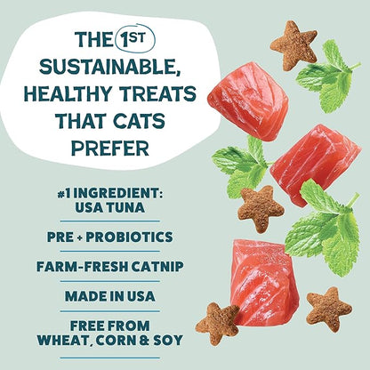 Shameless Pets Crunchy Cat Treats - Catnip Treats for Cats with Digestive Support, Kitten Treats with Real Ingredients, Natural & Healthy Flavored Feline Snacks - Fintastic Catnip, 1-Pk (Pack of 2)