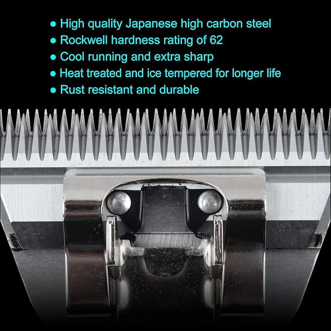 FURZONE 7FW 1/8" - 7F Wide Blade for Dog Grooming, Made of Extra Durable Japanese Steel, Compatible with Most Andis, Oster, Wahl A5 Clippers