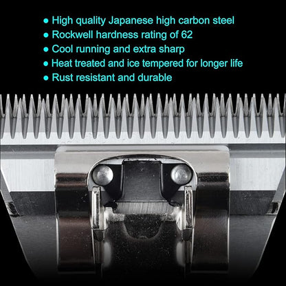 FURZONE 7FW 1/8" - 7F Wide Blade for Dog Grooming, Made of Extra Durable Japanese Steel, Compatible with Most Andis, Oster, Wahl A5 Clippers