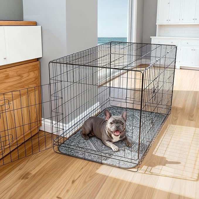 FXW Washable Pee Pads for Dogs, Puppy Pads with Super Absorbent, Specifically Designed for 36inch Cages, 23" x 35" Rectangle, Boho Grey, 2 Packs