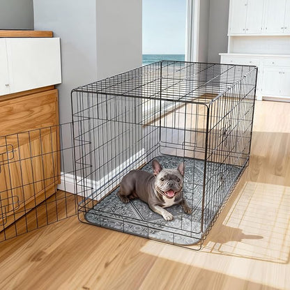 FXW Washable Pee Pads for Dogs, Puppy Pads with Super Absorbent, Specifically Designed for 36inch Cages, 23" x 35" Rectangle, Boho Grey, 2 Packs