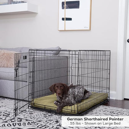 Happy Hounds Cooper Deluxe Reversible Crate Pad - Large - Moss