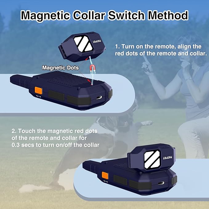 PATPET Dog Training Collar with Remote - 4200FT E Collars for Dogs Training for Large Medium Dogs, Rechargeable Waterproof Electric Dog Collar with 4 Training Modes & Night Lights