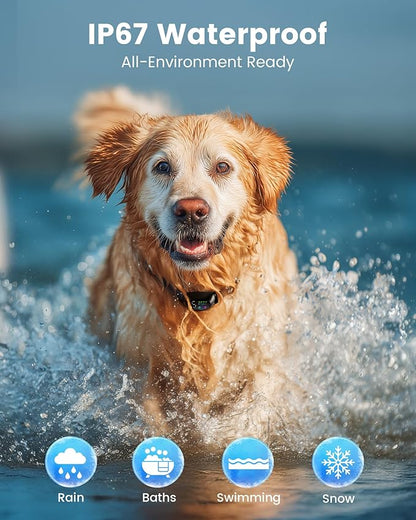 Anti Bark Collar for Dogs 8-150 lbs for Large, Medium and Small Dog, Rechargeable Static Shock Anti Bark Collar for Dogs 8-150 lbs with Remote, 5 Sensitivities, Beep Vibration Modes, IP67 Waterproof