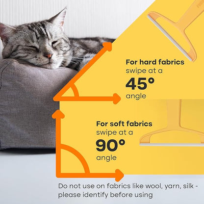 Pro Pet Hair Removal Tool – Dog & Cat Hair Scraper for Carpet, Couch, and Car – Reusable Carpet Hair Removal Tool & Fur Scraper for Upholstery, Rugs, Furniture, and Car Interiors