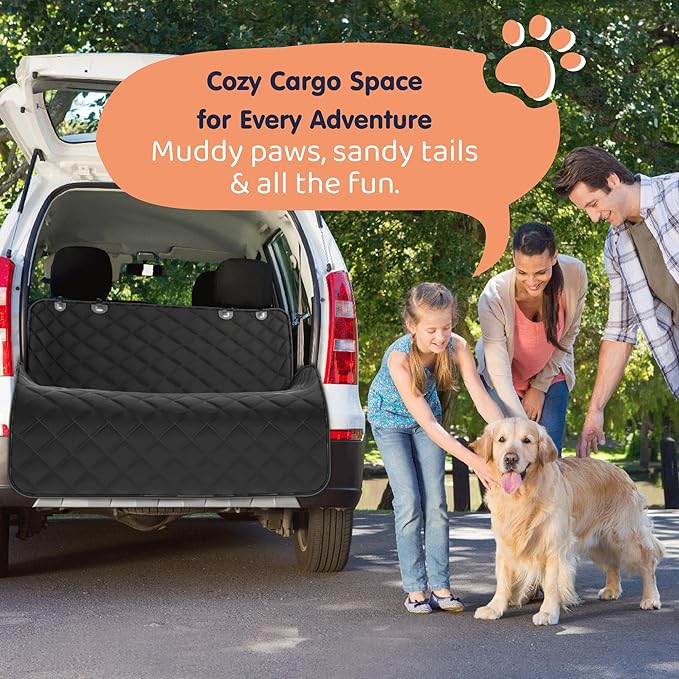Petloox XL Dog Car Seat Cover for Back Seat, Waterproof Hammock for Car, SUV & Truck, Non-Slip Backseat Cover for Dogs, Heavy-Duty Dog Hammock Style Seat Protector Pets, Easy to Install & Clean
