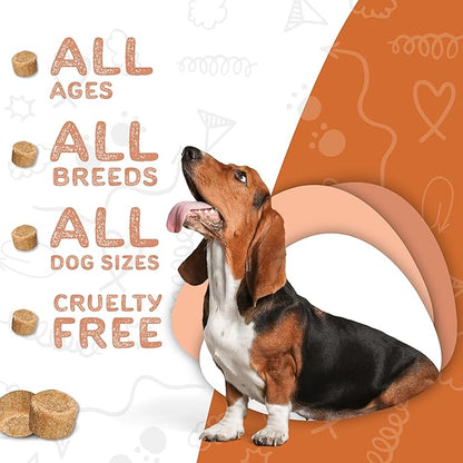waggedy Hip and Joint Turmeric – Complete Dog Supplements for Joints with Glucosamine, MSM, HA & Omega Fatty Acids — Daily Glucosamine for Dogs to Improve Flexibility & Mobility (120 Dog Chews)