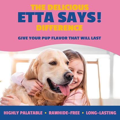 etta says! Flavor Fusion - Natural Dog Chews, Variety Pack - Made in The USA - Delicious, Rawhide-Free Treats for Dogs - Supports Dental Hygiene - Contains 6 Flavors - 12 Pack (Pack of 6)