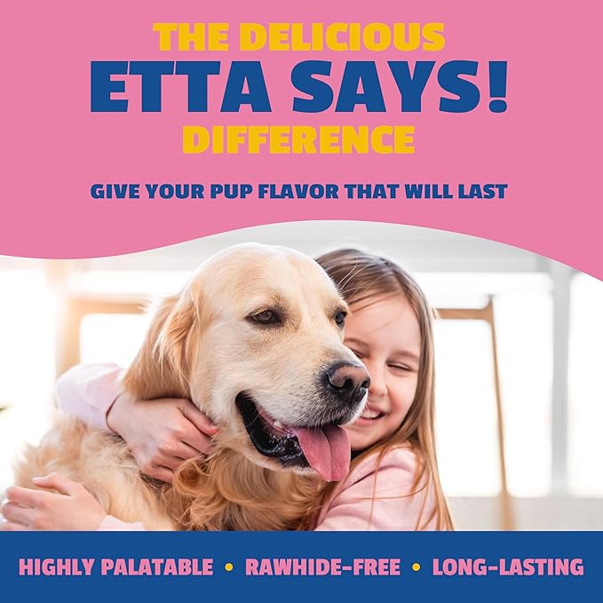 etta says! Flavor Fusion Natural Dog Chews, Variety Pack - Made in The USA - Delicious, Rawhide-Free Treats for Dogs - Supports Dental Hygiene - Contains 6 Flavors - 12 Pack