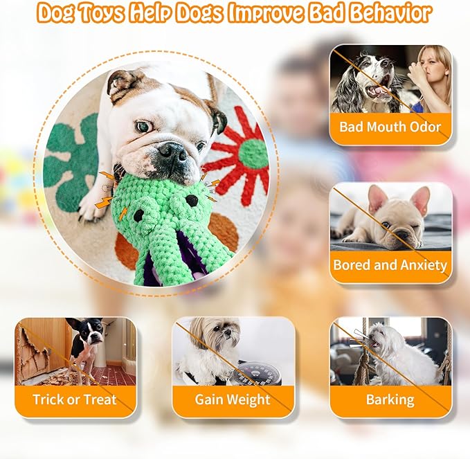 Fuufome Large Squeaky Dog Toys- Plush Dog Toys with Soft Fabric for Small, Medium, and Large Dogs Daily Companionship, Training Reward Gift
