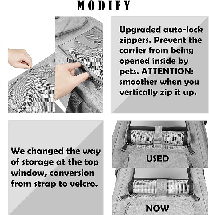 GAPZER Pet Carrier for Large Cats, Soft-Sided Cat Carrier for Medium Big Cats and Puppy up to 20lbs, Washable Dog Carrier Privacy Protection for Home Outdoor Travel