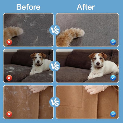 TUGFREE Pet Hair Removal Glove for Dogs & Cats, Electrostatic Magic Brush Grooming & Washable Fur Remover Mitt for Furniture Couch Carpet Clothes Car Seats, 60% More Efficient Pet Hair Remover