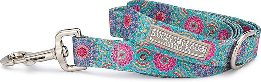 Lucky Love Dog Leash – Soft, Durable, and Comfortable Leash with Vibrant Patterns – Stylish and Long Lasting for Small Male and Female Dogs – Clara, Small