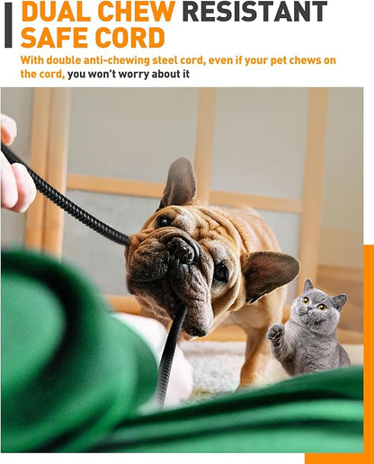 PETNF Pet Heating Pad Temperature Adjustment Anti-bite Puppy with Timer Cat Dog Heating Pad Indoor Waterproof Pet Warming Electric Heated Bed Mat Cat