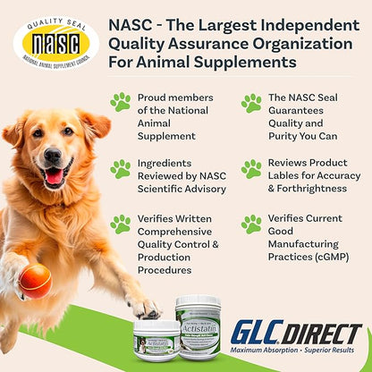 Actistatin Canine Large Dog Soft Chews, 120ct – Patented Extra-Strength Joint, Cartilage, Soft Tissue Supplement: Glucosamine, Chondroitin, Manganese, MSM, L-Carnitine – High Absorption, Fast Results