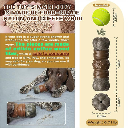Large Size Indestructible Squeaky Dog Chew Toy for Medium/Large Aggressive Chewers Breed Dogs Durable Squeak Bone Teething Crate Toys