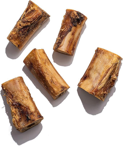 Jack&Pup Beef Marrow Bones for Dogs, 3" Long Lasting Dog Bones for Large and Small Dogs, Natural Beef Bone, Bone Marrow Dog Treats (10 Pack)