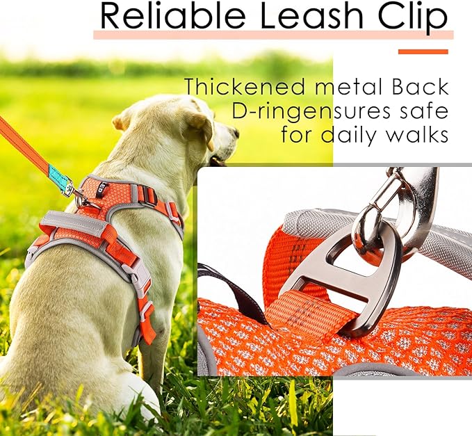 ThinkPet No Pull Harness Breathable Sport Vest with Handle-Dog Harnesses Reflective Adjustable for Medium Large Dogs